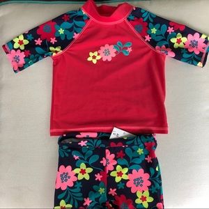 Circo Flowered Swim Shirt & Shorts NWT Sz 3T